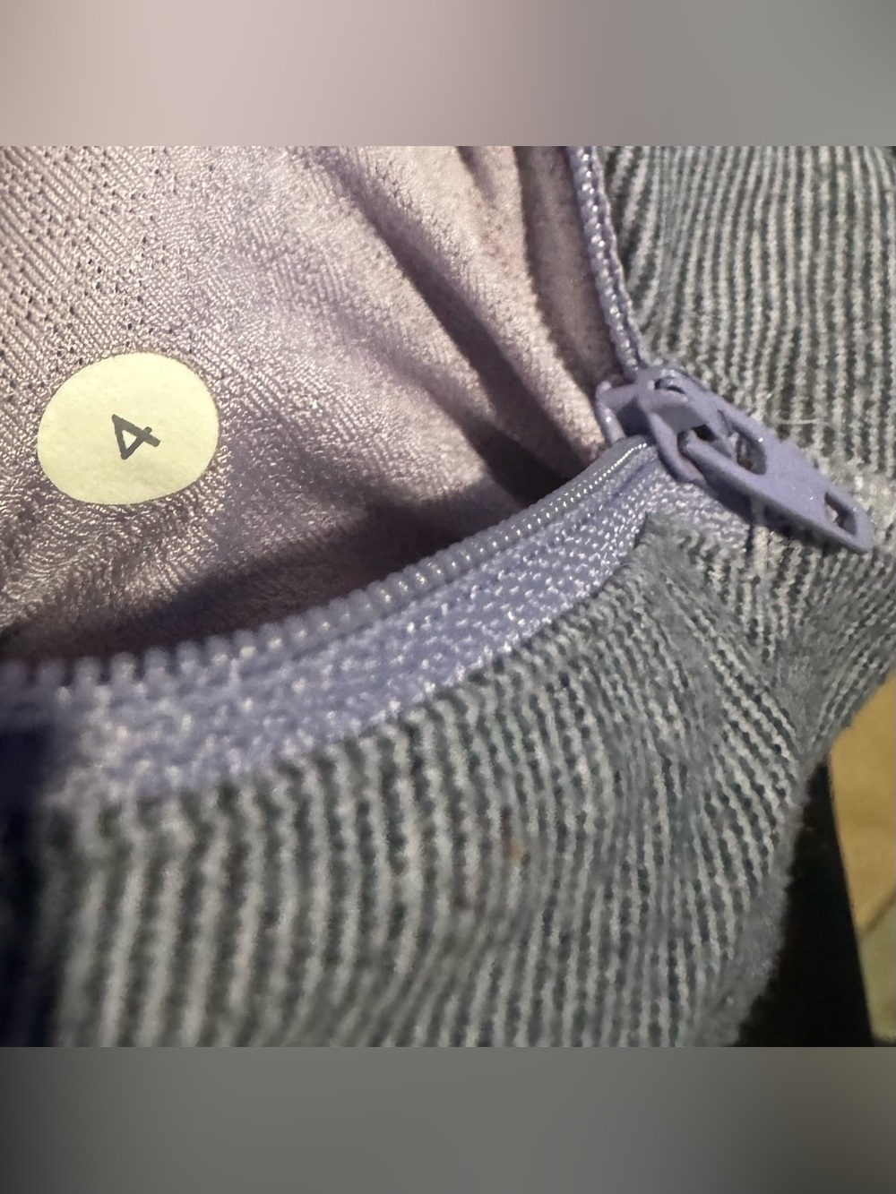 Lululemon Stride Jacket Brushed Lilac Coal Wee Stripe Size 4 Full Zip Hoodie EUC - Picture 6 of 6